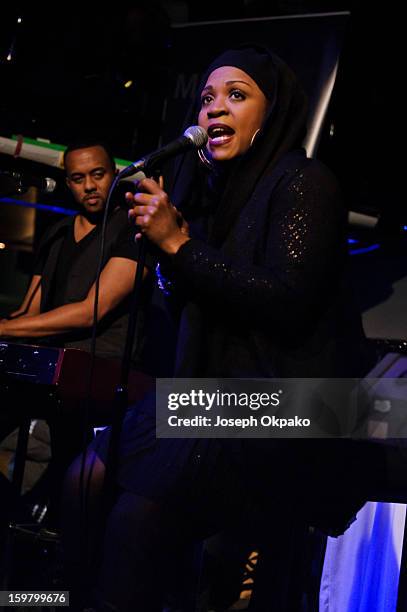 Divine Brown performs at The Jazz Cafe on January 20, 2013 in London, England.