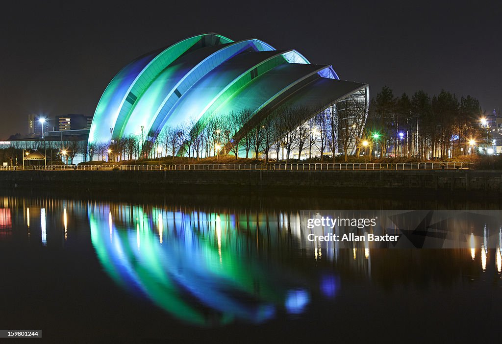 Clyde Auditorium over River Clyde