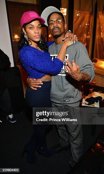 Joseline Hernandez and Stevie J attend the "LUV" screening at Frank Ski's on January 11, 2013 in Atlanta, Georgia.