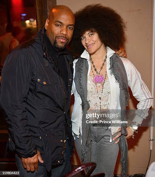 Toomp and Mali Hunter attend the "LUV" screening at Frank Ski's on January 11, 2013 in Atlanta, Georgia.