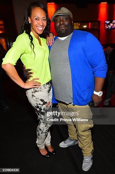 Nina Brown and Sean Banks attend the "LUV" screening at Frank Ski's on January 11, 2013 in Atlanta, Georgia.