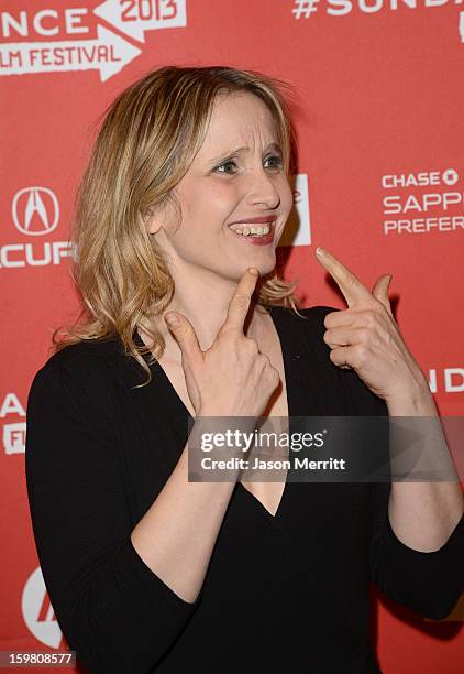 Actress Julie Delpy attends the "Before Midnight" premiere at Eccles Center Theatre on January 20, 2013 in Park City, Utah.