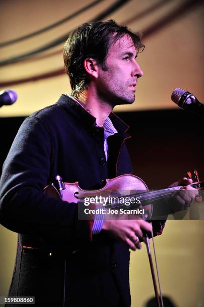 Andrew Bird performs at Music Cafe And KCRW: Night Session - 2013 Sundance Film Festival at Sundance ASCAP Music Cafe on January 20, 2013 in Park...