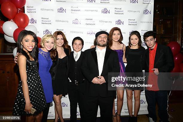 Teala Dunn, Audrey Whitby, Julianna Rose, Zach Callison, Jack Black, Jennessa Rose, Temara Melek and Noland Ammon arrives at the Renal Support...