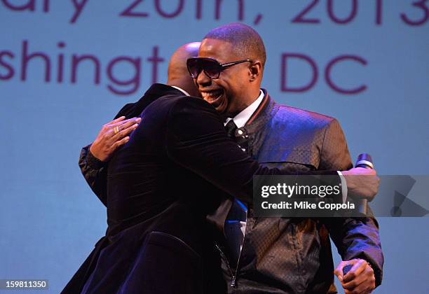 Wayne Brady and Doug E. Fresh perform onstage at The Hip Hop Inaugural Ball II sponsored by Heineken USA at Harman Center for the Arts on January 20,...