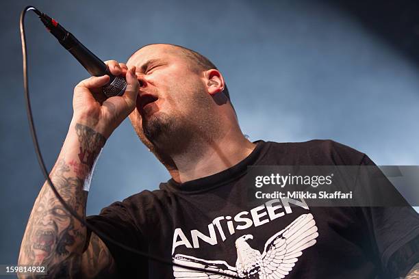 Vocalist Phil Anselmo of Down at Regency Ballroom on January 20, 2013 in San Francisco, California.