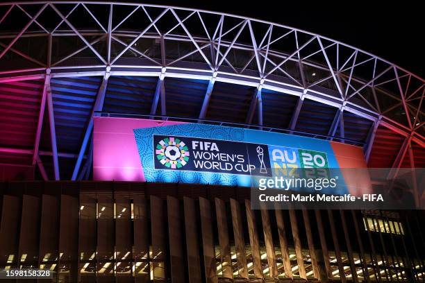 General view of Stadium Australia ahead of the FIFA Women's World Cup Australia & New Zealand 2023 Round of 16 match between Australia and Denmark at...