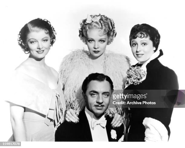 Myrna Loy, William Powell and Luise Rainer from the film 'The Great Ziegfeld', 1936.