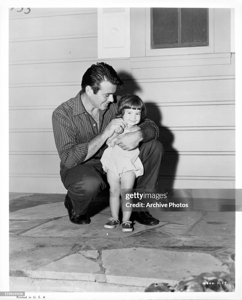 Stuart Whitman with daughter, circa 1959. News Photo Getty Images
