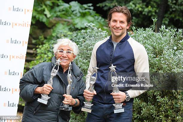 Director Lina Wertmuller and actor Bradley Cooper attend the 'Silver Linings Playbook' photocall at De Russie Hotel on January 21, 2013 in Rome,...