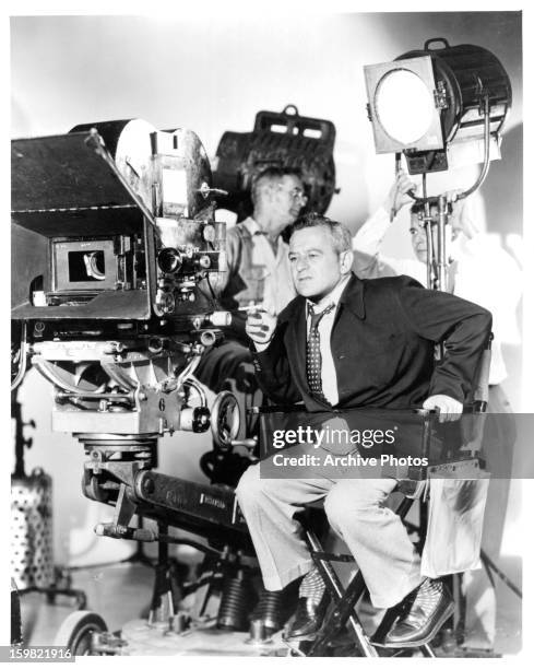 Director William Wyler behind the cameras, circa 1948.