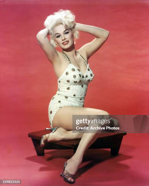 Mamie Van Doren in publicity portrait for the film 'The Second Greatest Sex', 1955.