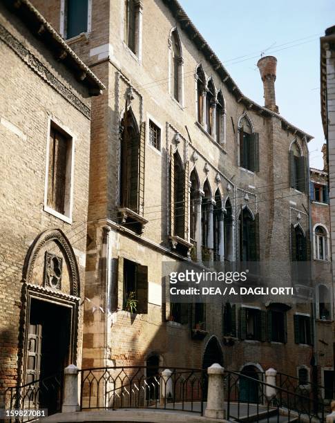 View of Ca' Centani, Venice, birthplace of Carlo Goldoni , photograph. Italy.