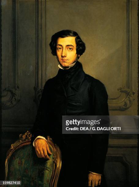 Portrait of Charles-Alexis-Henri Clerel de Tocqueville , French philosopher and historian, painting by Theodore Chasseriau , 1850. Versailles,...