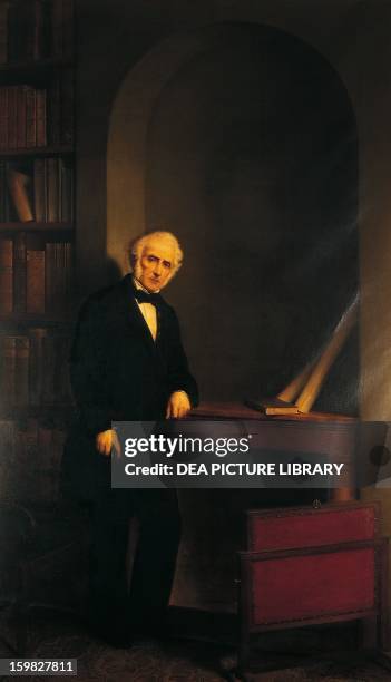 Portrait of Alessandro Manzoni , Italian writer, poet and playwright. Milan, Museo Manzoniano