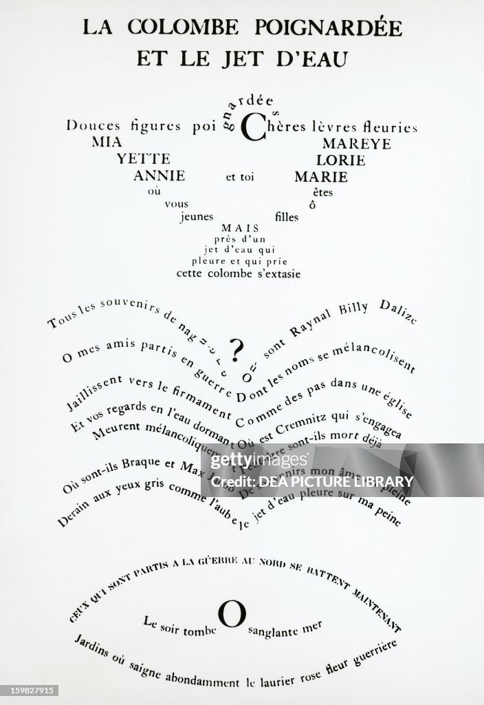 Pages From Caligrammes By Guillaume Apollinaire Photo D actualit pages-from-caligrammes-by-guillaume-apollinaire-photo-d-actualit