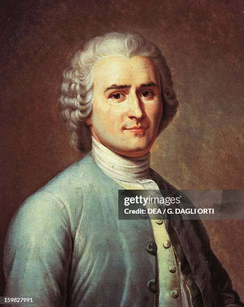 Portrait of Jean-Jacques Rousseau , Swiss writer, philosopher and musician. Painting by Lacretelle. Versailles, Château De Versailles