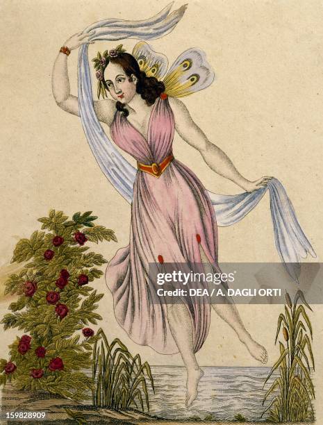 The dancer Marie Taglioni in the Fochter der Donaustrome ballet. Print, 19th century. Vienna, Historisches Museum Der Stadt Wien