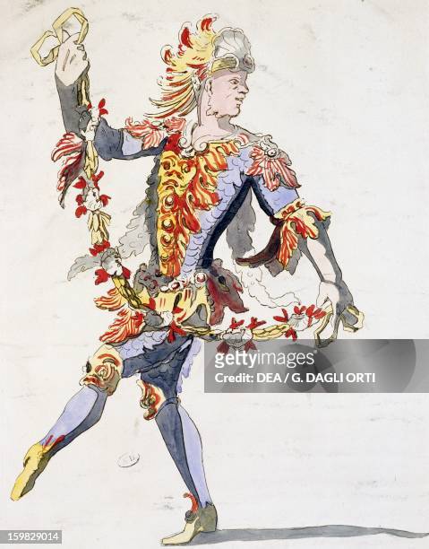 Triton's costume for the ballet of King Louis XIV. Design by Jean Berain, 18th century. Paris, Bibliothèque Des Arts Decoratifs