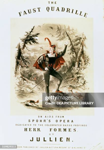 Ludwig or Louis Spohr , The Faust Quadrille. Songs and arias from the opera by Louis Ludwig Spohr , dedicated to basso profondo Karl Johann Franz...