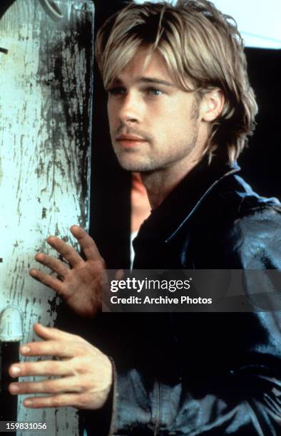Brad Pitt in a scene from the film 'The Devil's Own', 1997.