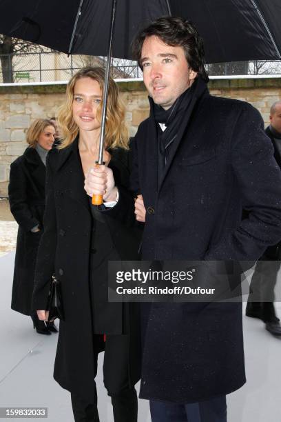 Natalia Vodianova and Antoine Arnault arrive to attend the Christian Dior Spring/Summer 2013 Haute-Couture show as part of Paris Fashion Week at on...