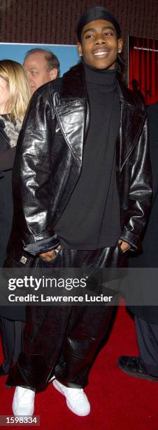 Recording artist Mario arrives at a screening of the film "Standing in the Shadows of Motown" at the Apollo Theater November 7, 2002 in New York...