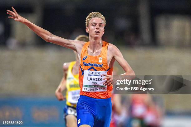 Niels Laros of Netherlands during Day 4 of the European Athletics U20 Championships Jerusalem on August 10, 2023 in Jerusalem, Israel.