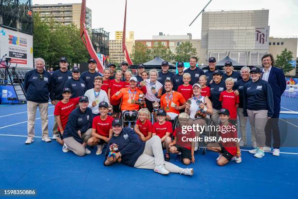 Niels Vink of the Netherlands, Maikel Scheffers of the Netherlands, Diede de Groot of the Netherlands, Ruben Spaargaren of the Netherlands and Aniek...