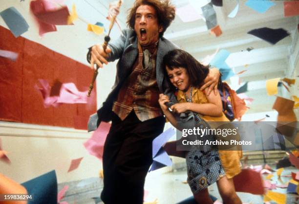 Martin Short and Mara Wilson in a scene from the film 'A Simple Wish', 1997.