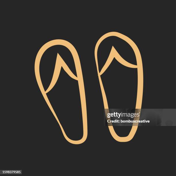 summer flip flop icons - beach parasol pattern stock illustrations