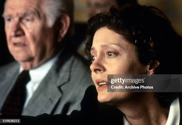 Robert Prosky and Susan Sarandon in a scene from the film 'Dead Man Walking', 1995.