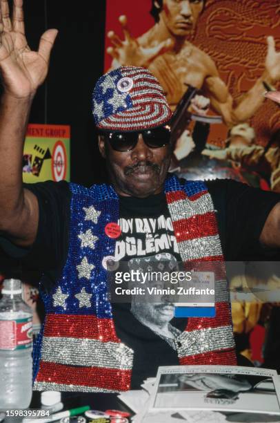 Rudy Ray Moore attends the 15th Annual Video Software Dealers Association Convention and Expo at the Los Angeles Convention Center in Los Angeles,...