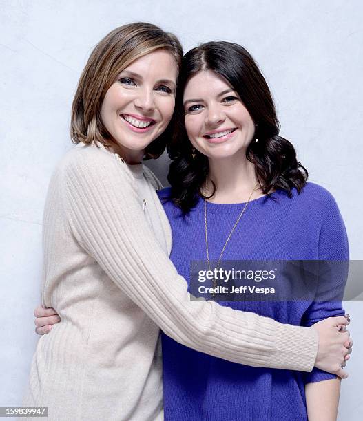 Actresses June Diane Raphael and Casey Wilson pose for a portrait during the 2013 Sundance Film Festival at the WireImage Portrait Studio at Village...