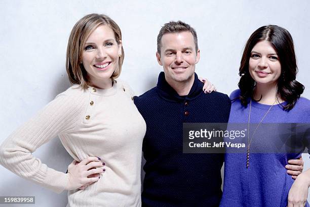Actress June Diane Raphael, filmmaker Chris Nelson, and actress Casey Wilson pose for a portrait during the 2013 Sundance Film Festival at the...