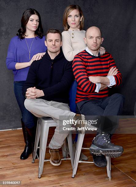 Actresses Casey Wilson, June Diane Raphael, filmmaker Chris Nelson, and actor Paul Scheer pose for a portrait during the 2013 Sundance Film Festival...