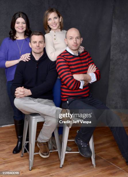 Actresses Casey Wilson, June Diane Raphael, filmmaker Chris Nelson, and actor Paul Scheer pose for a portrait during the 2013 Sundance Film Festival...