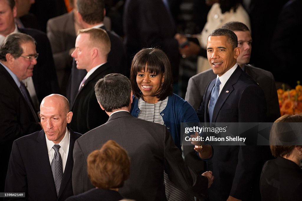 Barack Obama Attends The Inaugural Luncheon