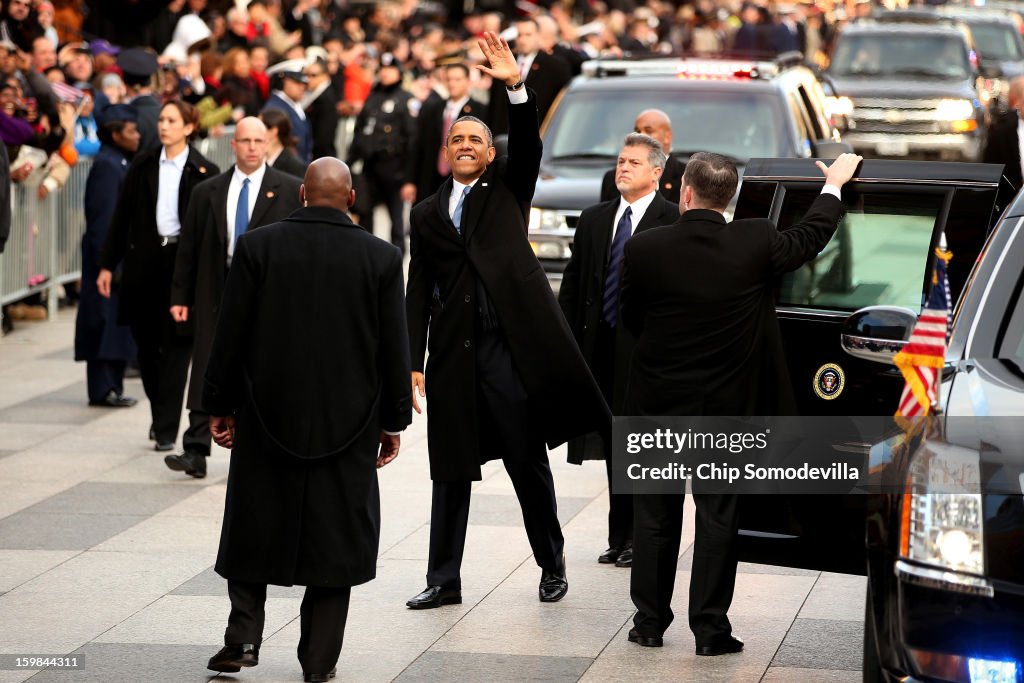 Inaugural Parade Held After Swearing In Ceremony