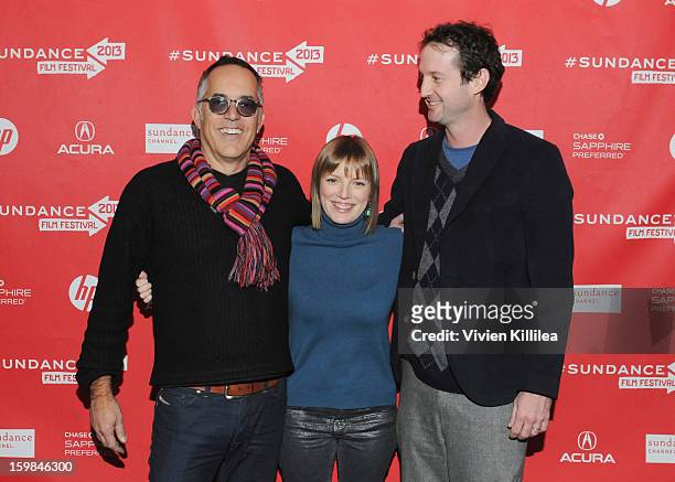 Director of the Sundance Film Festival John Cooper, director Sarah Polley and director of programming at the Sundance Film Festival Trevor Groth...