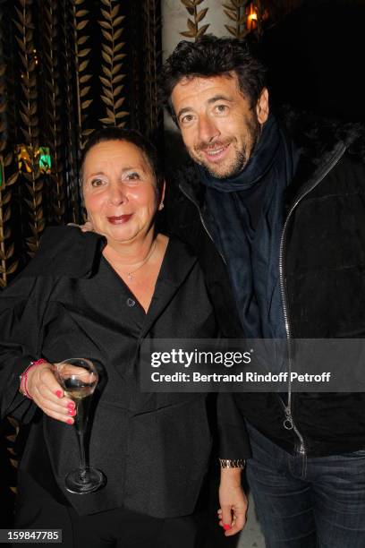 Patrick Bruel and Nicole Rubi attend 'La Petite Maison De Nicole' Inauguration Cocktail at Hotel Fouquet's Barriere on January 21, 2013 in Paris,...