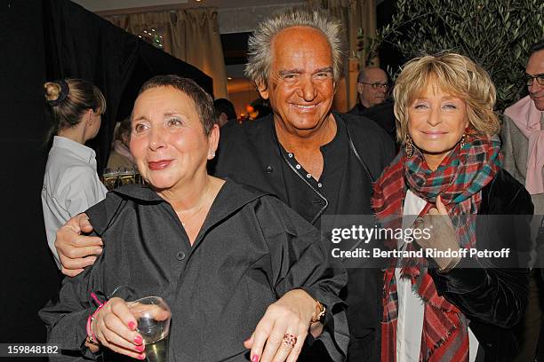 Nicole Rubi, Albert Koski and his wife Daniele Thompson attend 'La Petite Maison De Nicole' Inauguration Cocktail at Hotel Fouquet's Barriere on...