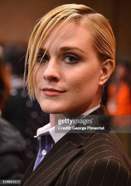 Actress Evan Rachel Wood attends "The Necessary Death Of Charlie Countryman" premiere at Eccles Center Theatre during the 2013 Sundance Film Festival...