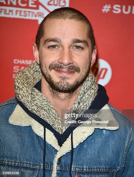 Actor Shia LeBouf attends "The Necessary Death Of Charlie Countryman" premiere at Eccles Center Theatre during the 2013 Sundance Film Festival on...