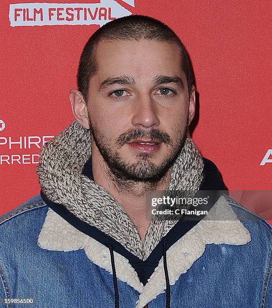 Actor Shia LeBouf attends 'The Necessary Death Of Charlie Countryman' premiere at Eccles Center Theatre during the 2013 Sundance Film Festival on...