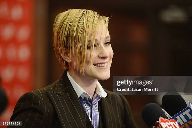 Actress Evan Rachel Wood attends "The Necessary Death Of Charlie Countryman" premiere at Eccles Center Theatre during the 2013 Sundance Film Festival...