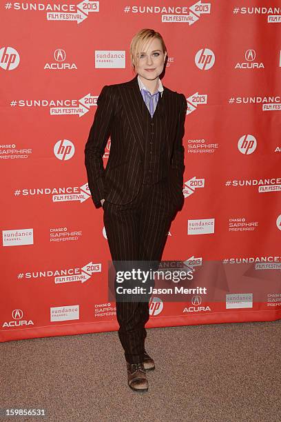 Actress Evan Rachel Wood attends "The Necessary Death Of Charlie Countryman" premiere at Eccles Center Theatre during the 2013 Sundance Film Festival...