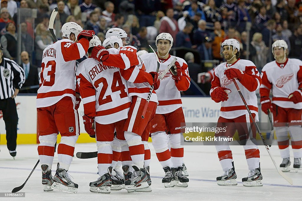 Detroit Red Wings v Columbus Blue Jackets