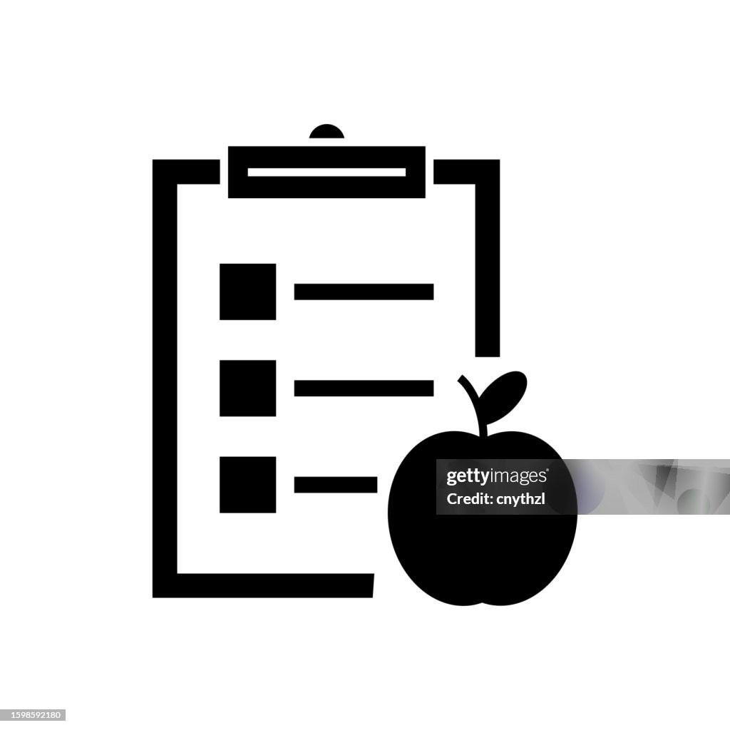 Diet Program Icon Solid Style. Vector Icon Design Element for Web Page, Mobile App, UI, UX Design