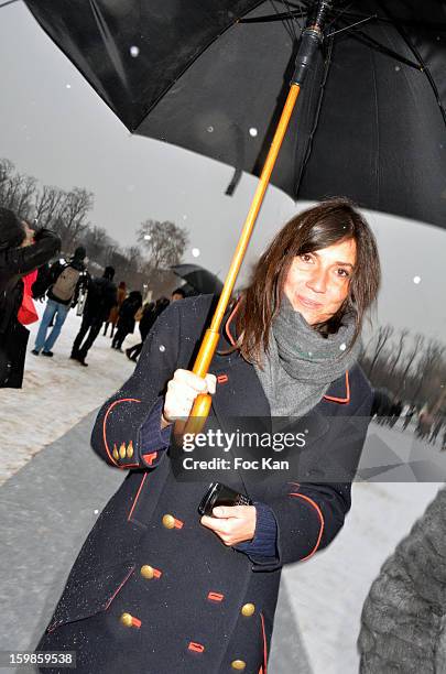 Emmanuelle Alt attend The Christian Dior: Outside Arrivals- Paris Fasshion Week Haute-Couture Spring/Summesr 2013 at Espace Ephemere des Tuileries on...